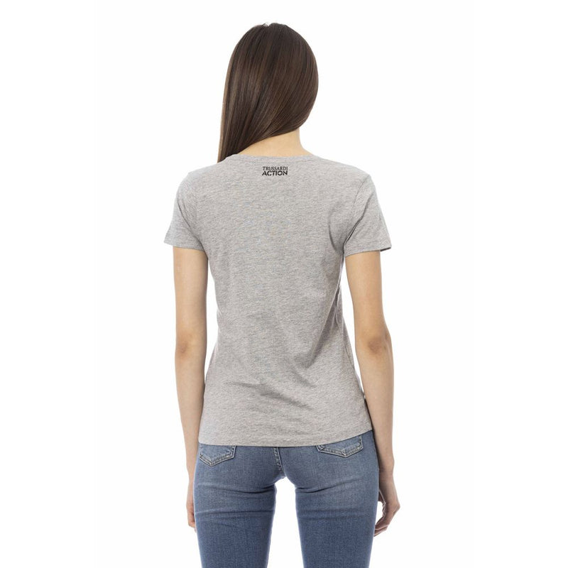 Trussardi Action T-shirt Femme en Coton Gris - Élégance et Confort