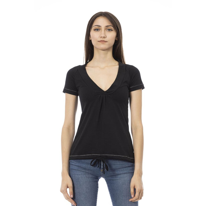 Trussardi Action T-Shirt Femme Noir en Coton - Élégance et Confort