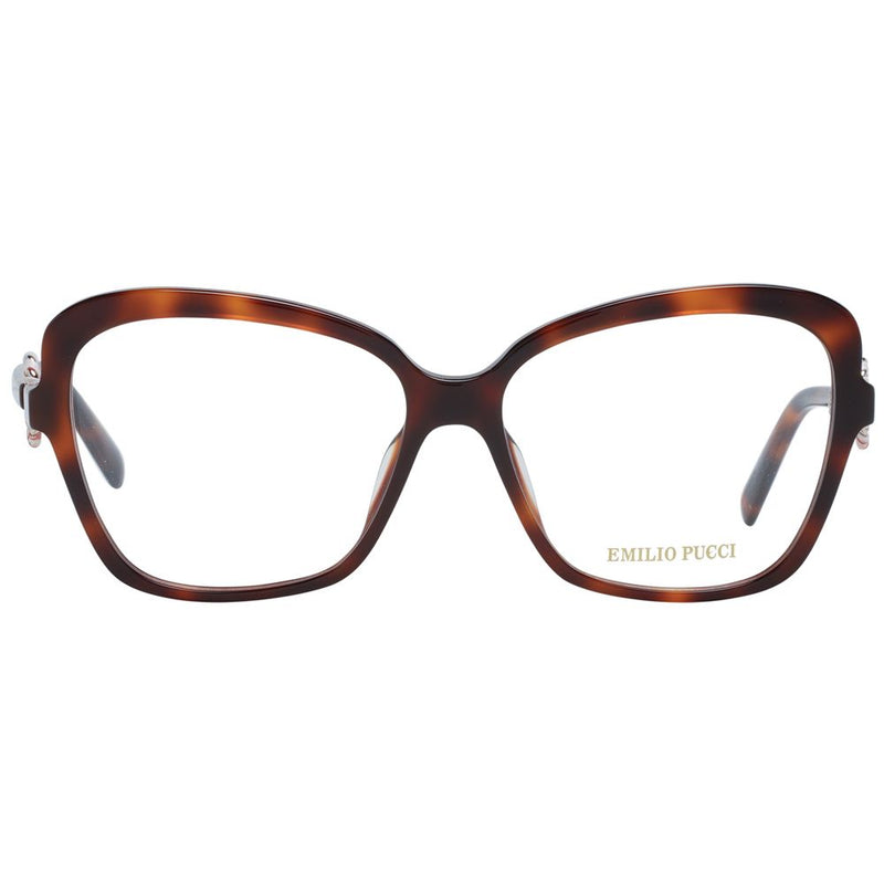 Emilio Pucci Brown Women Glasses Frame - Elegant Butterfly Design