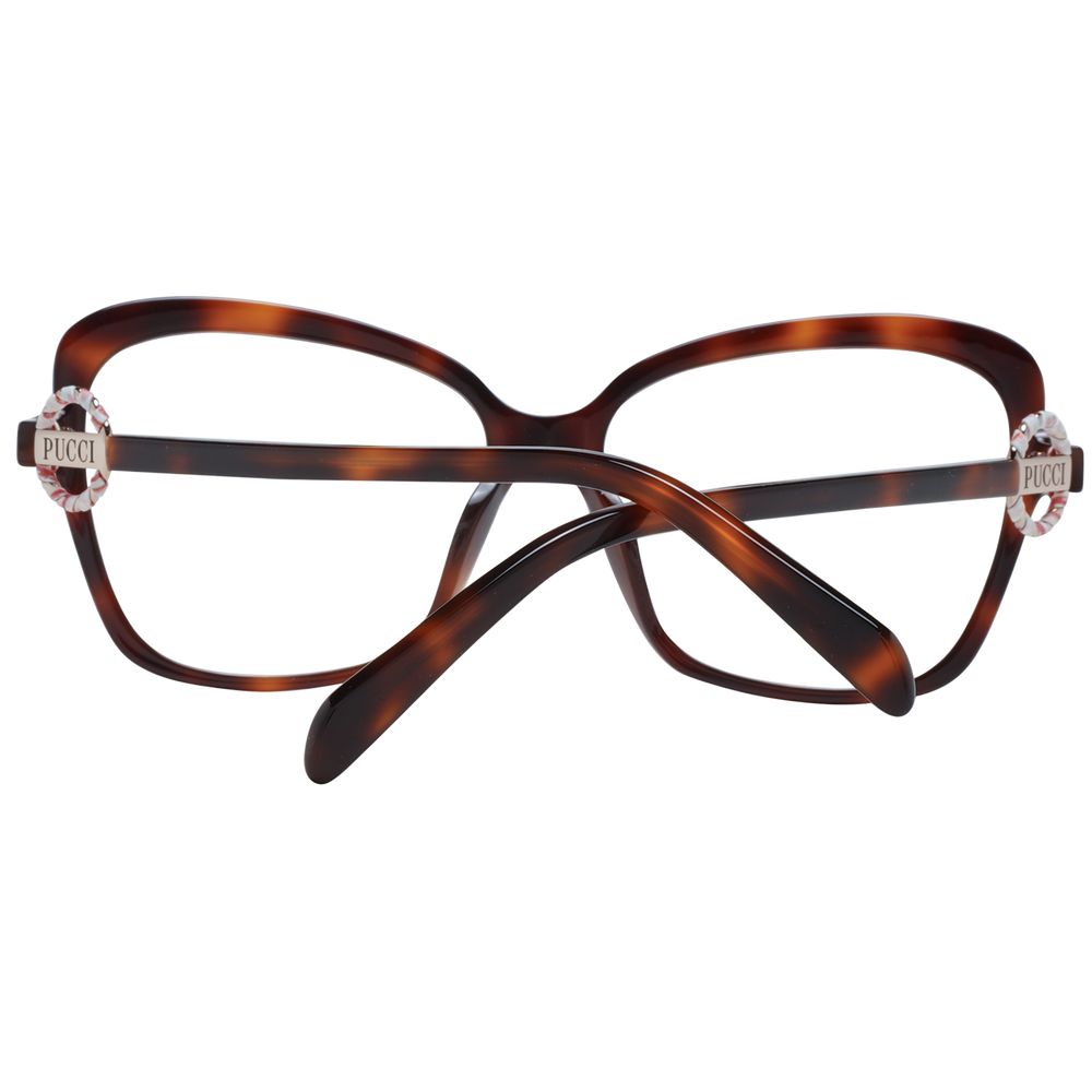 Emilio Pucci Brown Women Glasses Frame - Elegant Butterfly Design
