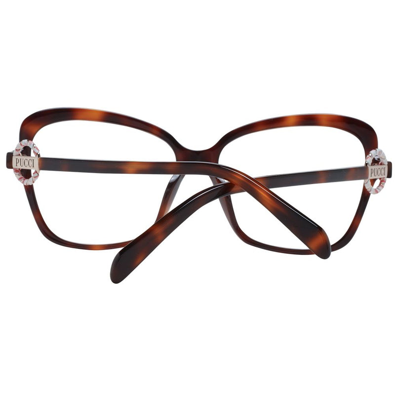 Emilio Pucci Brown Women Glasses Frame - Elegant Butterfly Design