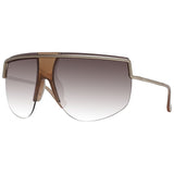 Max Mara Gold Metal Aviator Sunglasses for Women