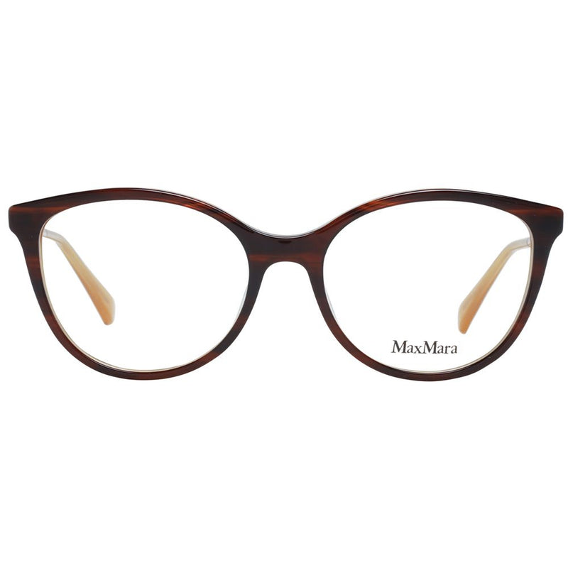Max Mara Brown Women Glasses Frame - Elegant Butterfly Design