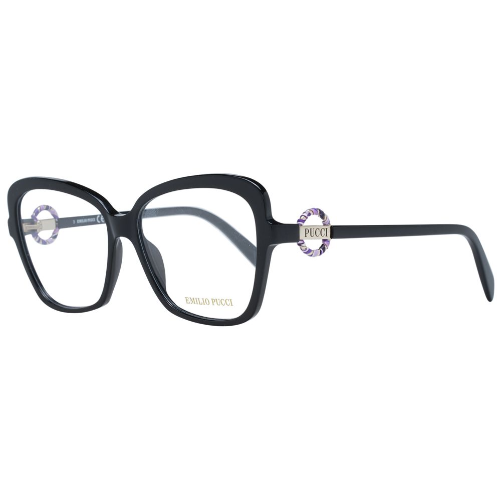Emilio Pucci Black Women Glasses Frame - Stylish Butterfly Design