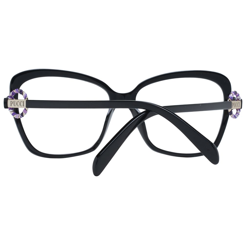 Emilio Pucci Black Women Glasses Frame - Stylish Butterfly Design