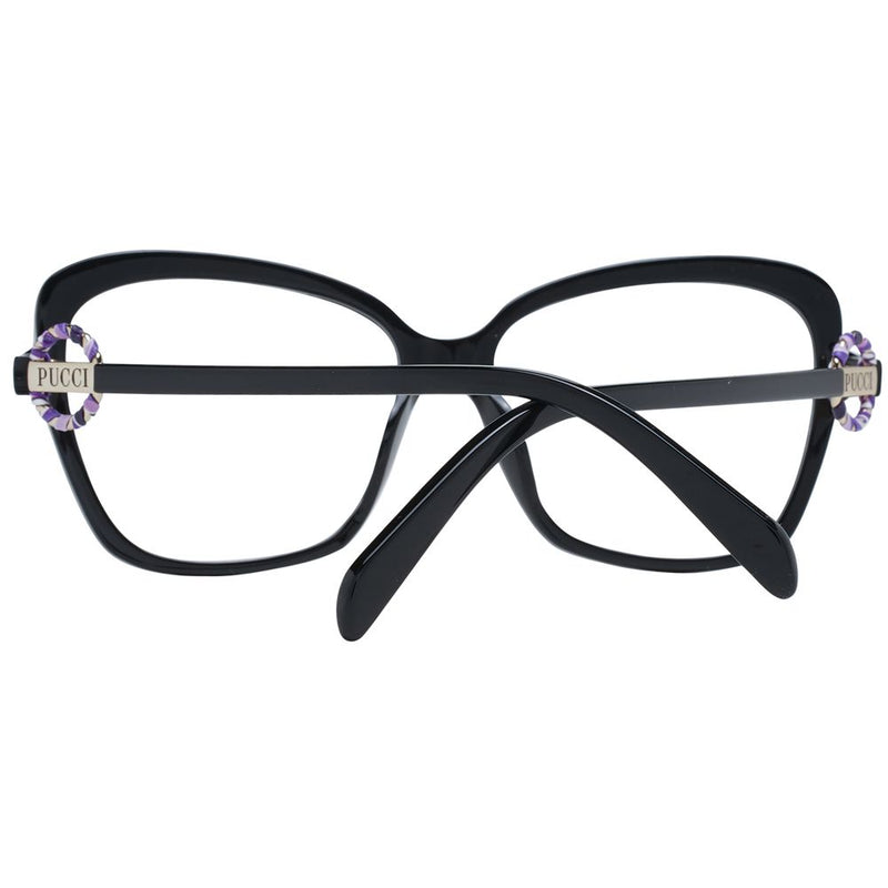 Emilio Pucci Black Women Glasses Frame - Stylish Butterfly Design