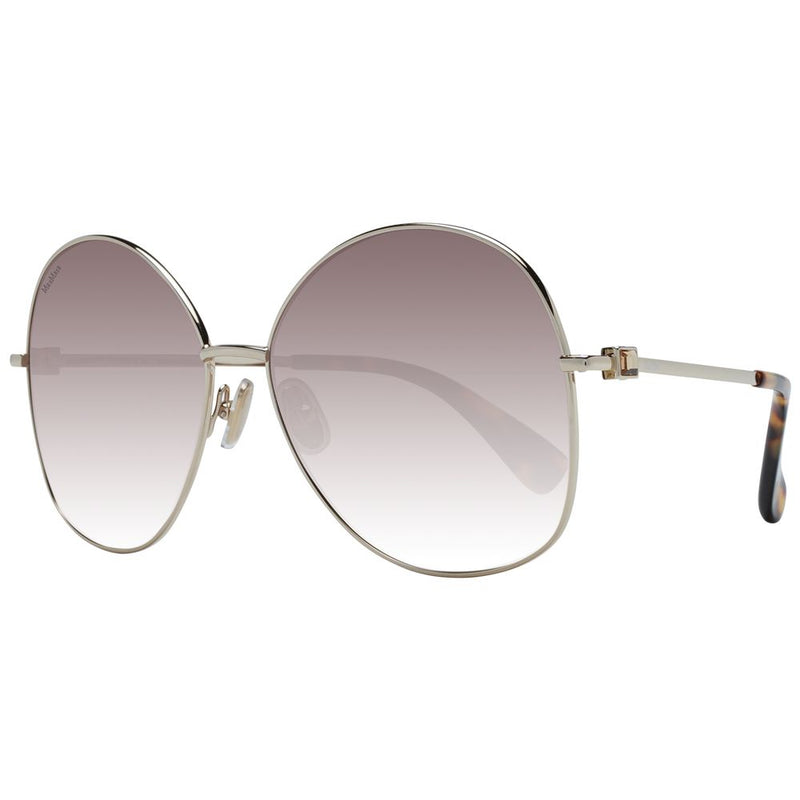 Max Mara Gold Women Sunglasses - Elegant Round Frame with UV Protection