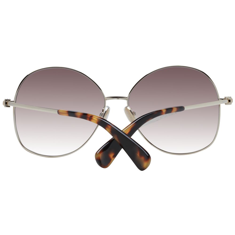 Max Mara Gold Women Sunglasses - Elegant Round Frame with UV Protection