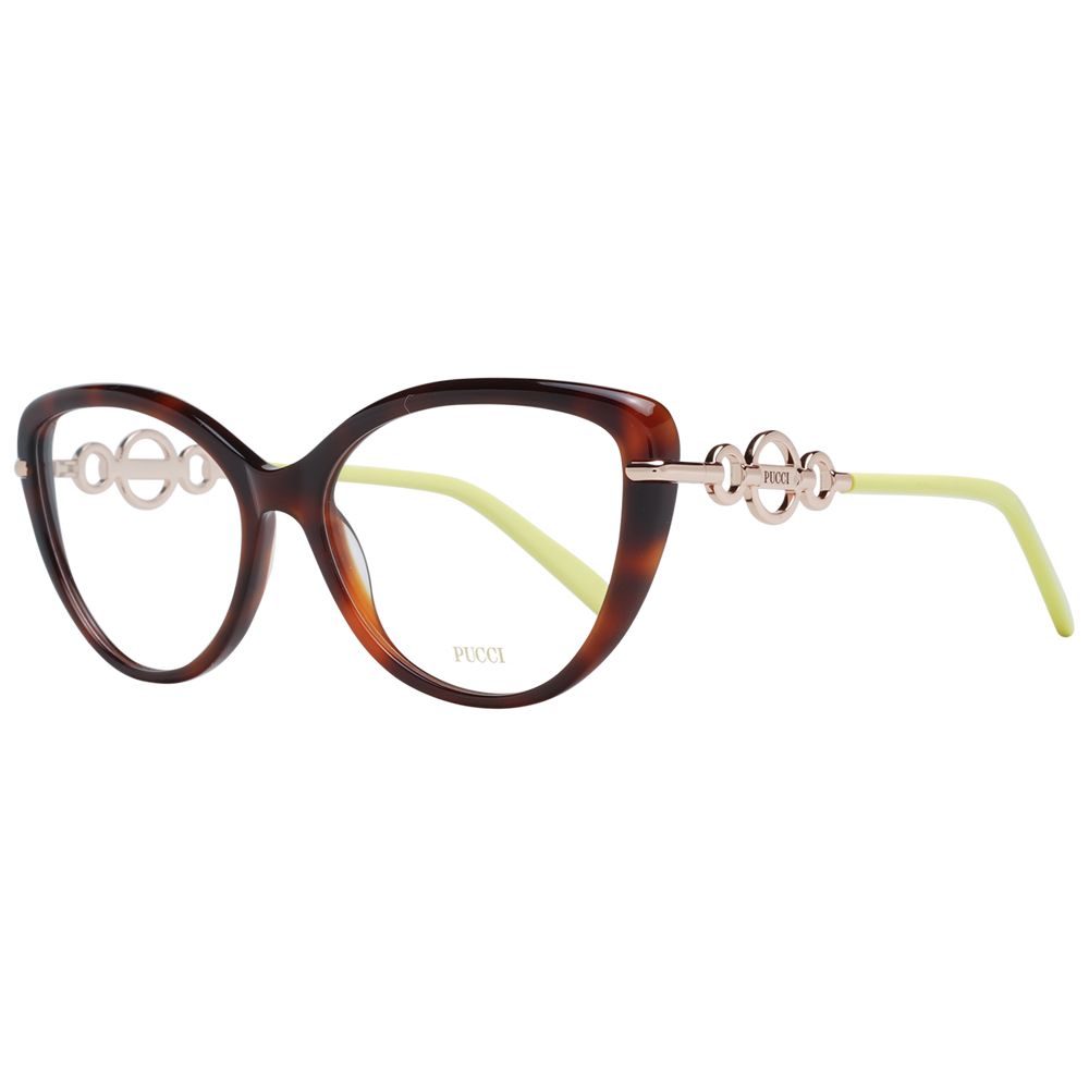 Emilio Pucci Brown Cat Eye Women Glasses Frame