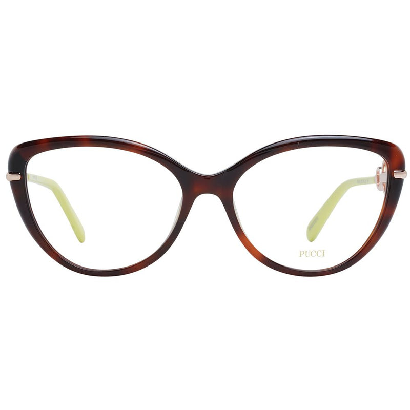 Emilio Pucci Brown Cat Eye Women Glasses Frame