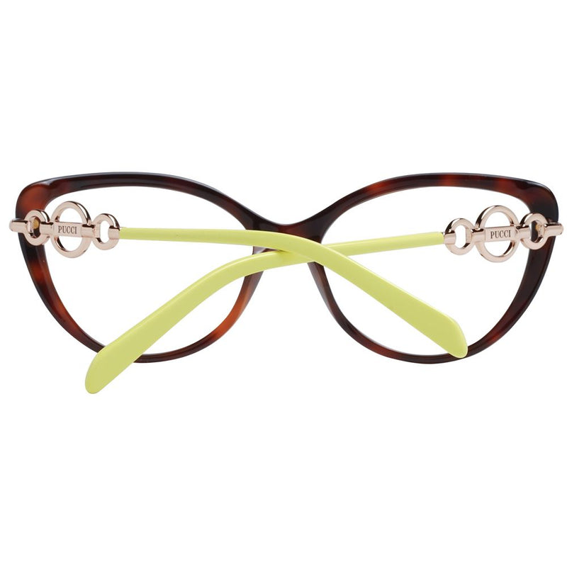 Emilio Pucci Brown Cat Eye Women Glasses Frame