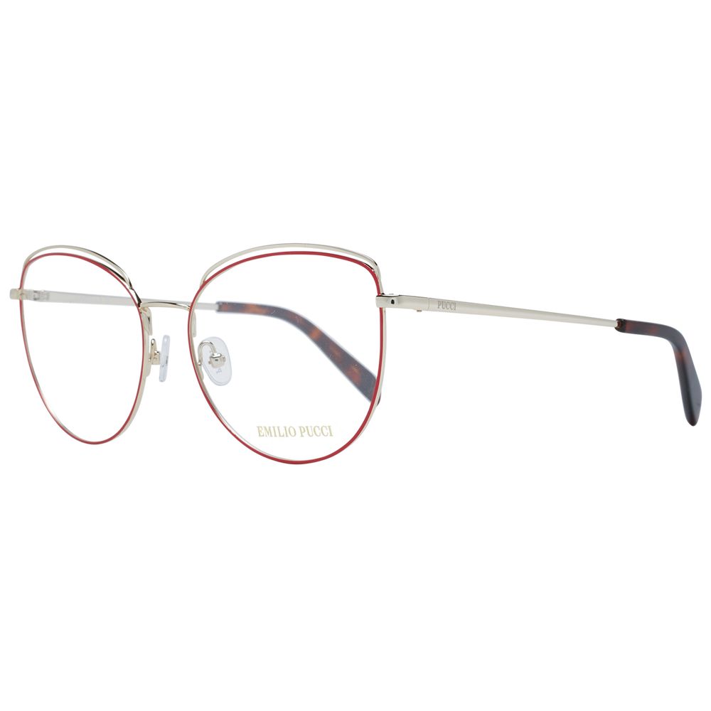 Emilio Pucci Red Women Glasses Frame - Elegant Butterfly Design