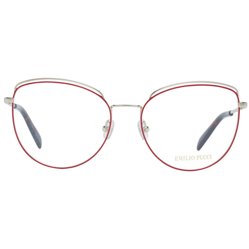 Emilio Pucci Red Women Glasses Frame - Elegant Butterfly Design