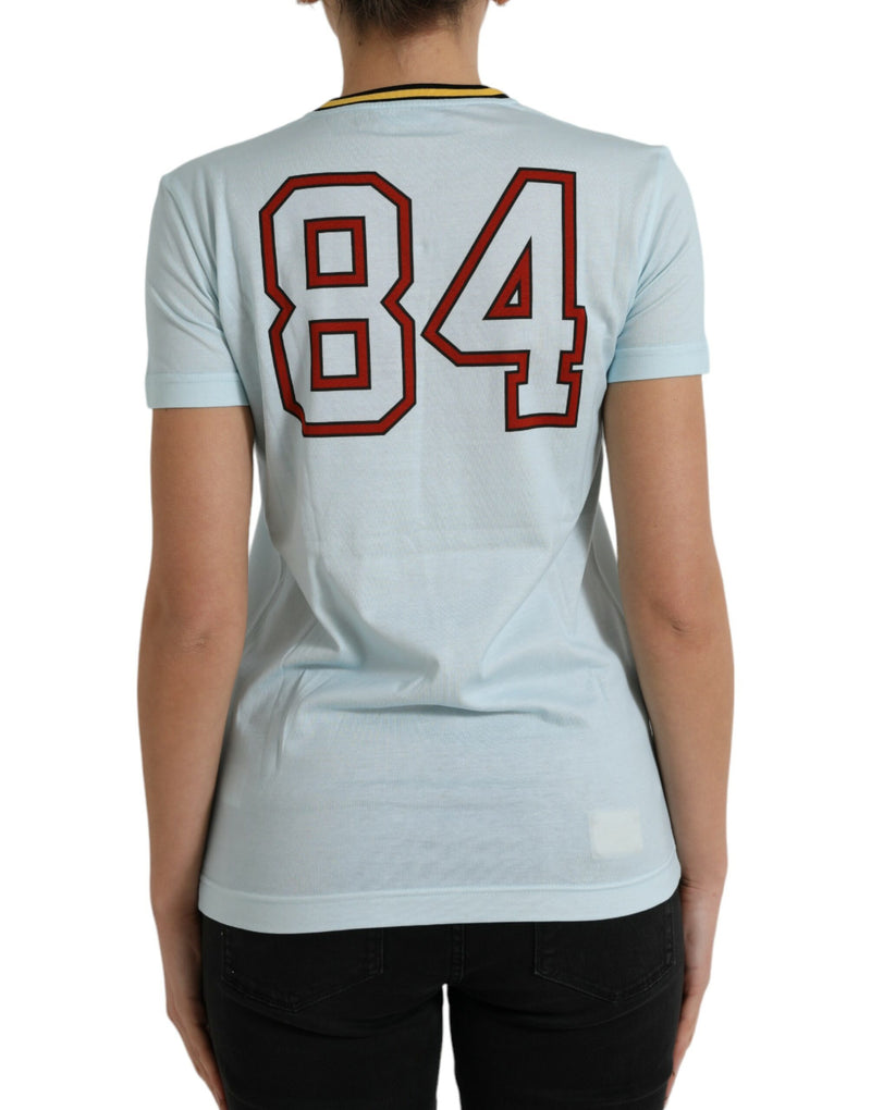 T-shirt Dolce & Gabbana Light Blue en Coton Free Love