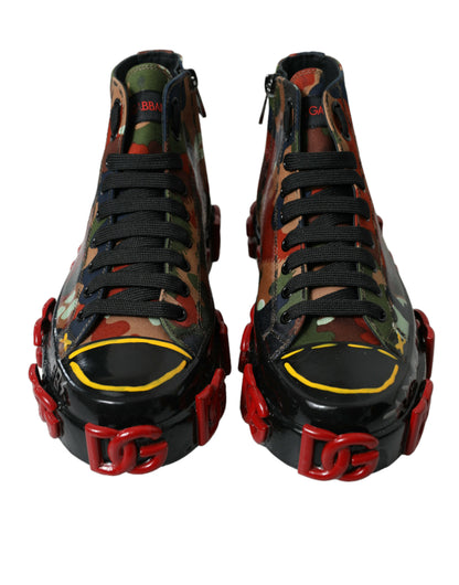 Sneakers montantes à camouflage multicolore Dolce & Gabbana