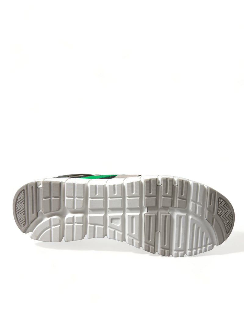 Dolce & Gabbana Multicolor Leather Suede Low Top Sneakers