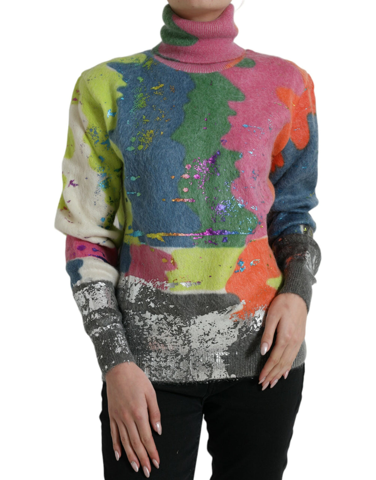 Pull en Mohair Multicolore Dolce & Gabbana