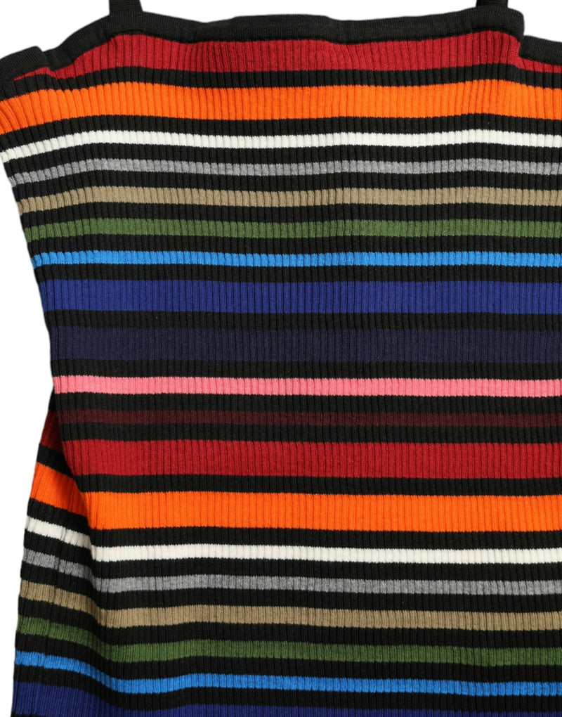 Dolce & Gabbana Multicolor Striped Spaghetti Strap Tank Top
