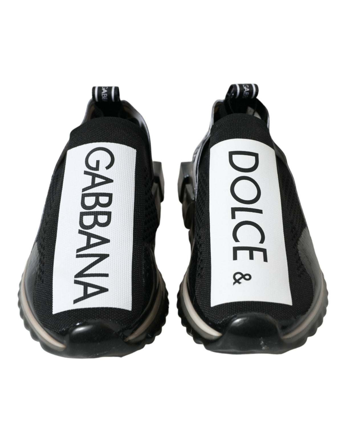 Dolce & Gabbana Sorrento Black and White Slip-On Sneakers