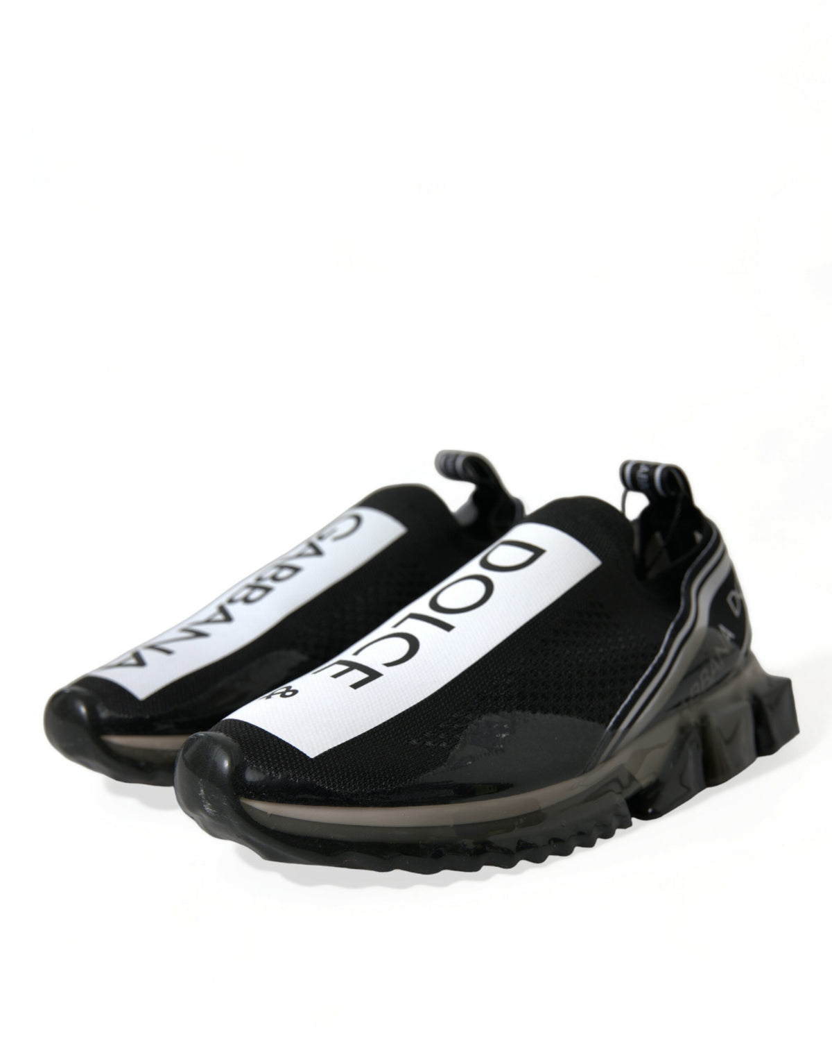 Dolce & Gabbana Sorrento Black and White Slip-On Sneakers