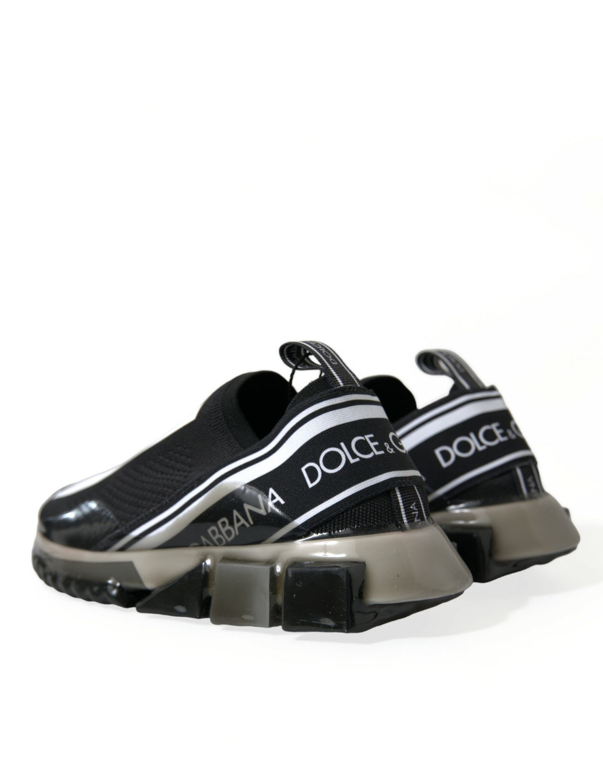 Dolce & Gabbana Sorrento Black and White Slip-On Sneakers
