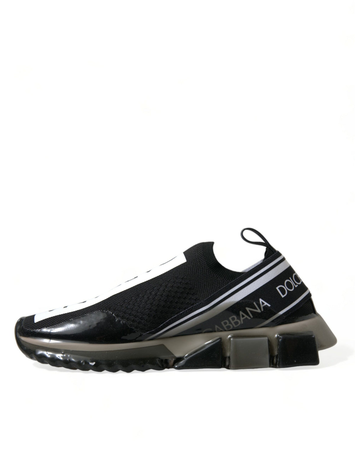 Dolce & Gabbana Sorrento Black and White Slip-On Sneakers