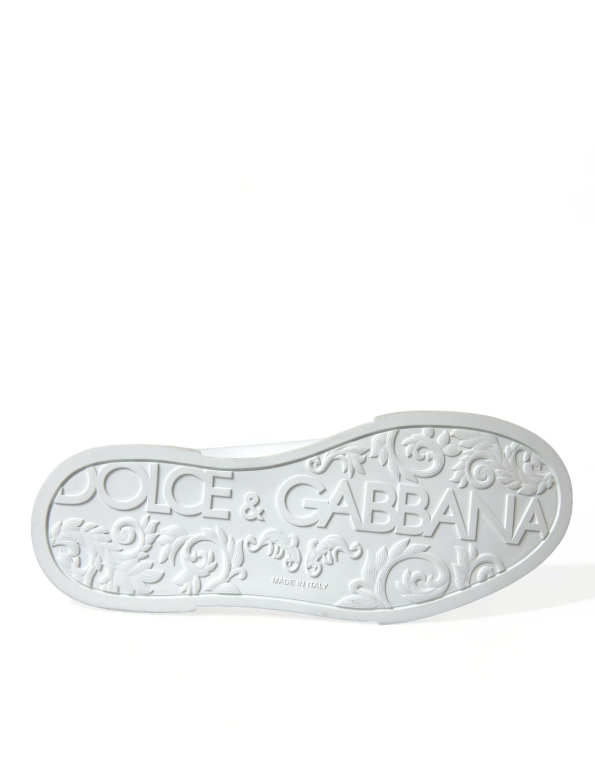 Dolce & Gabbana White Green Leather Portofino Sneakers