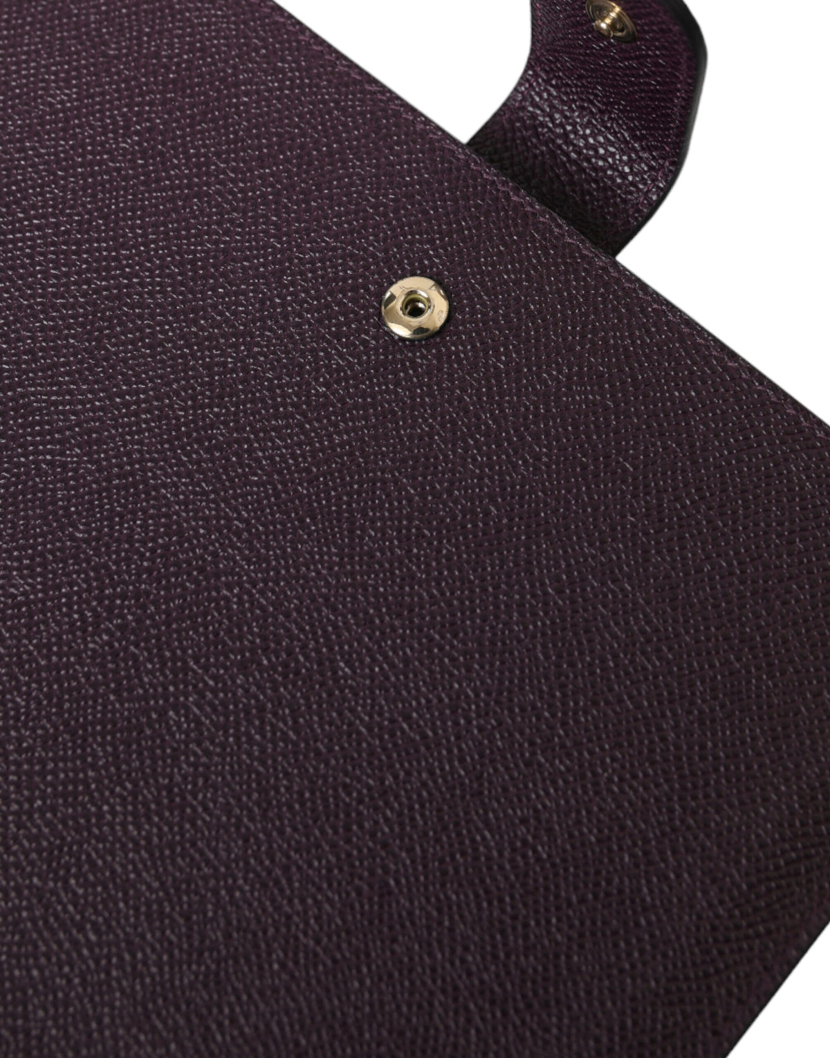 Dolce & Gabbana Dark Brown Leather Logo Plaque Tablet Case