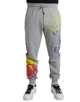 Pantalon de jogging en coton gris à motifs graffiti de Dolce &amp; Gabbana