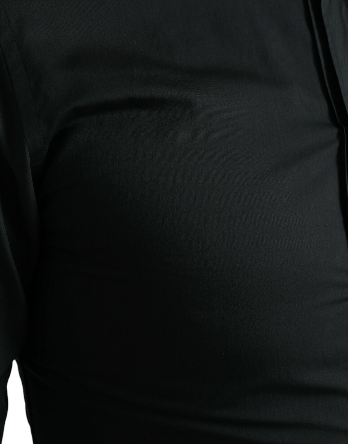 Chemise habillée dorée en coton et soie noire de Dolce &amp; Gabbana