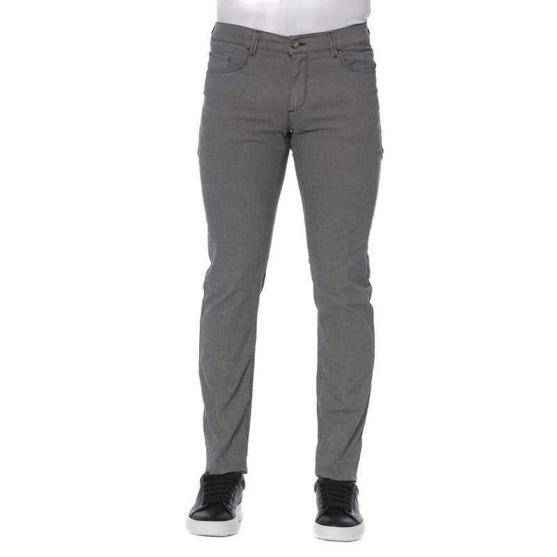 Pantalon en coton gris pour homme de la marque Trussardi Jeans