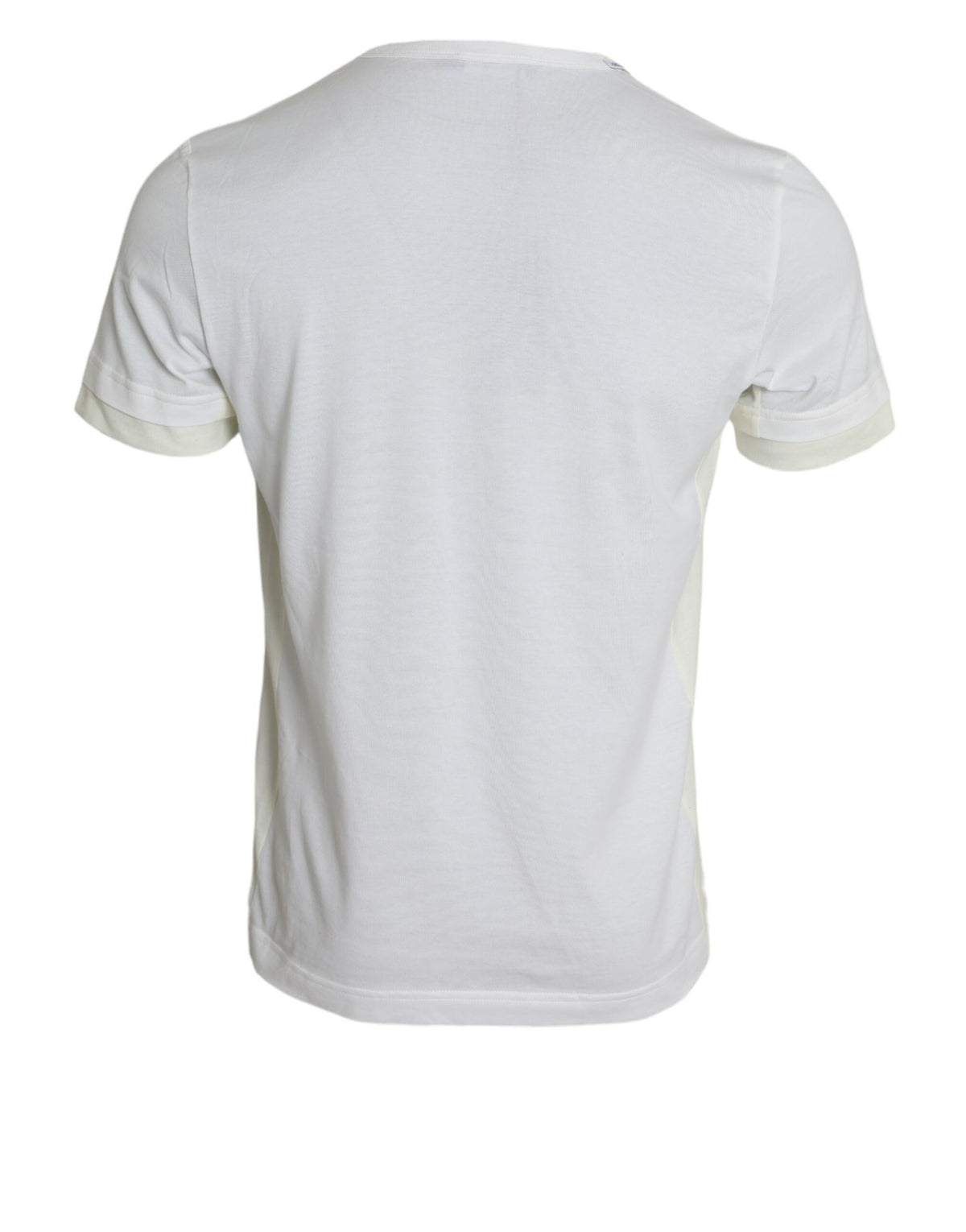 T-shirt blanc en coton à manches courtes avec poches de Dolce &amp; Gabbana