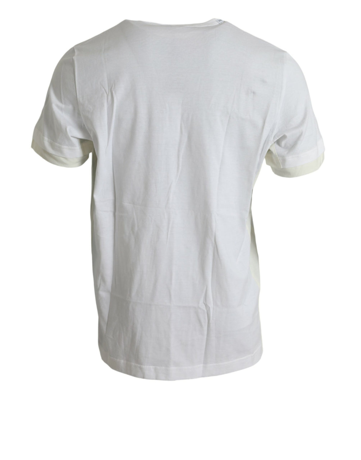 T-shirt blanc en coton à manches courtes avec poches de Dolce &amp; Gabbana