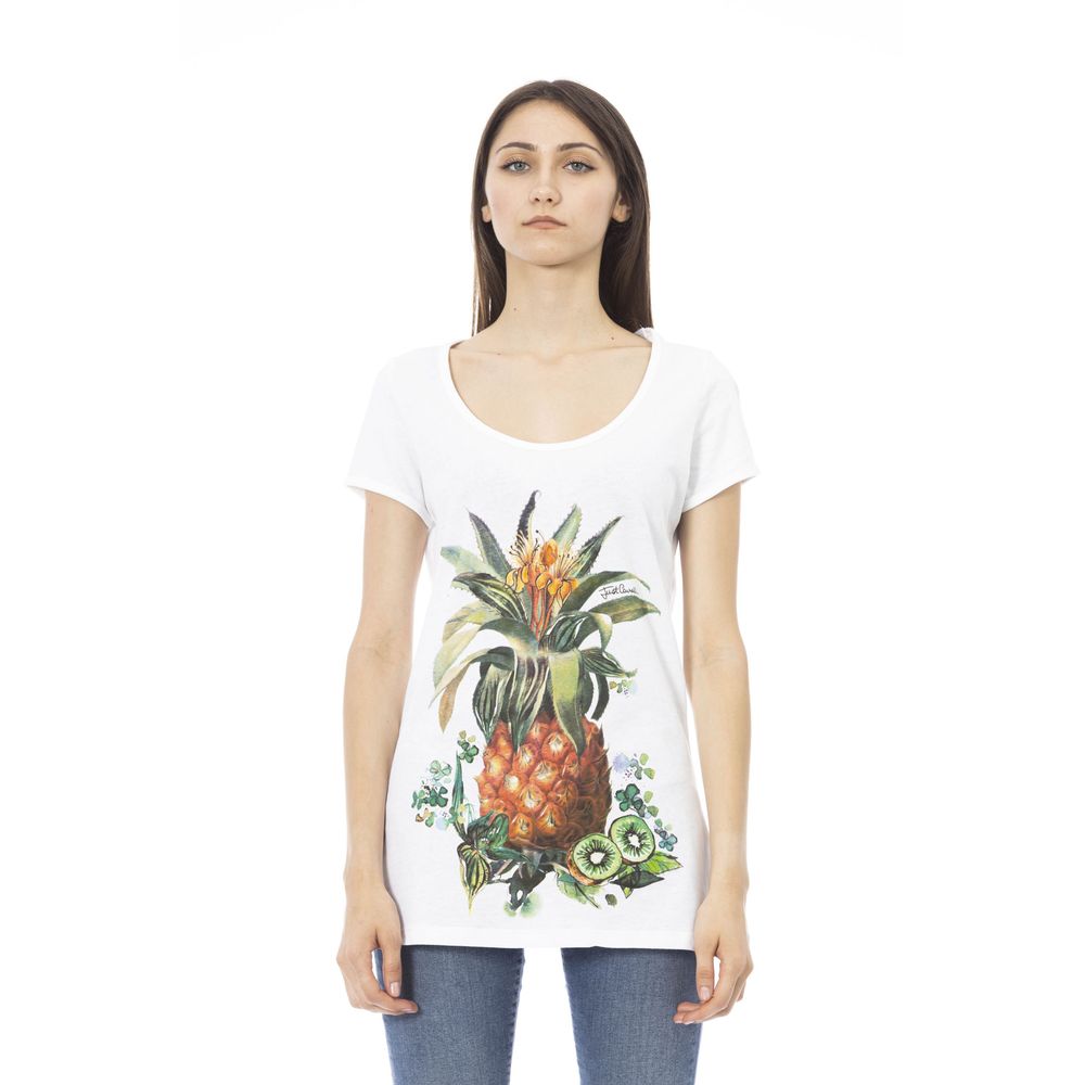 Just Cavalli White Cotton Women T-Shirt - Contemporary Chic