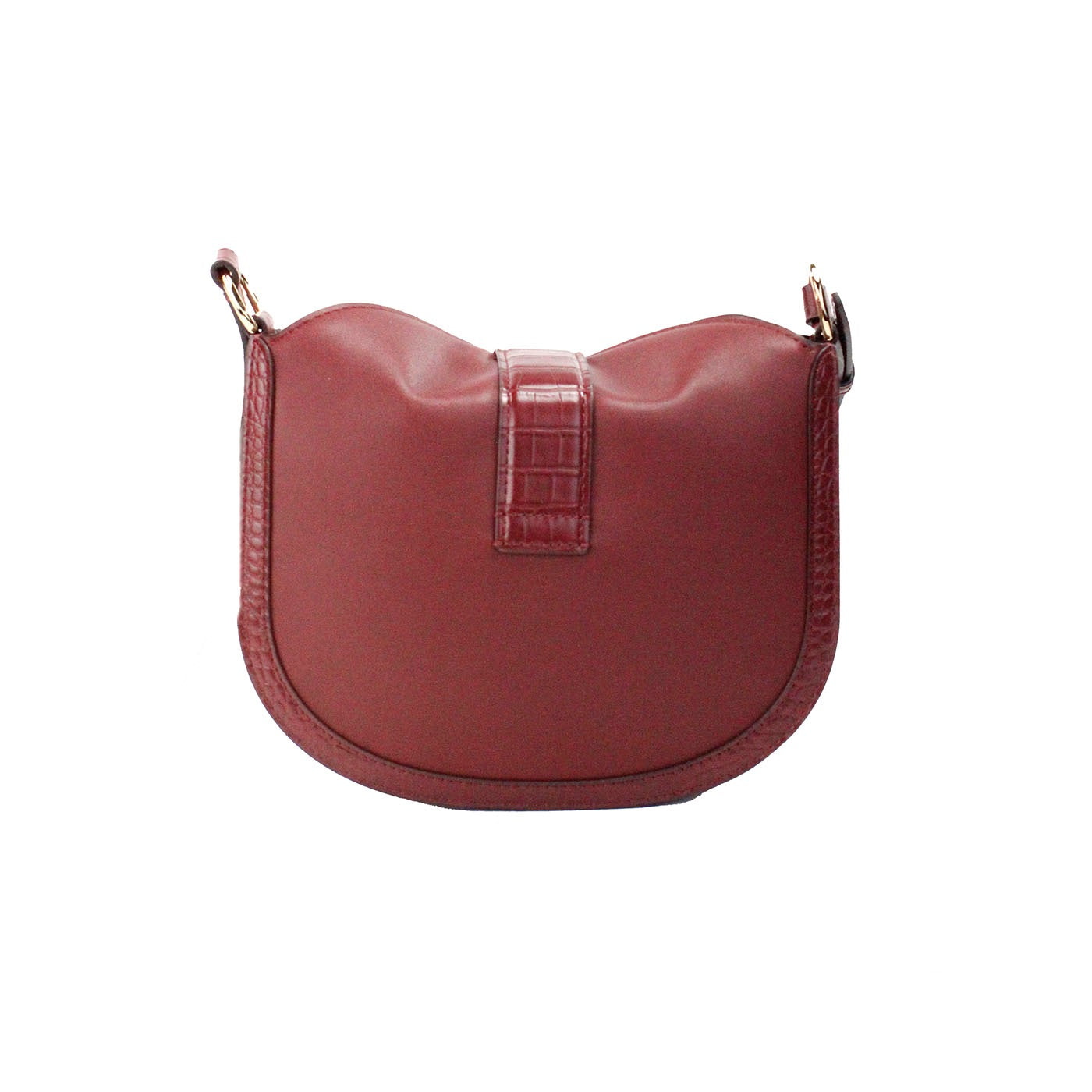 Michael Kors Gabby Kleine Donkerrode Lederen Hobo Crossbody Tas met Opvouwbare Sluiting