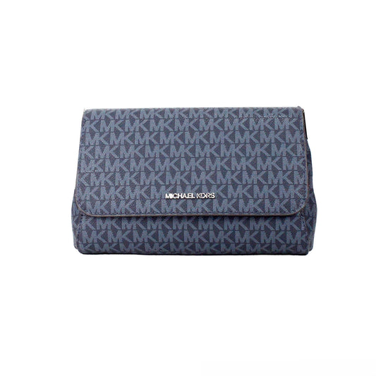 Sac bandoulière convertible Jet Set en PVC bleu marine de taille moyenne Michael Kors