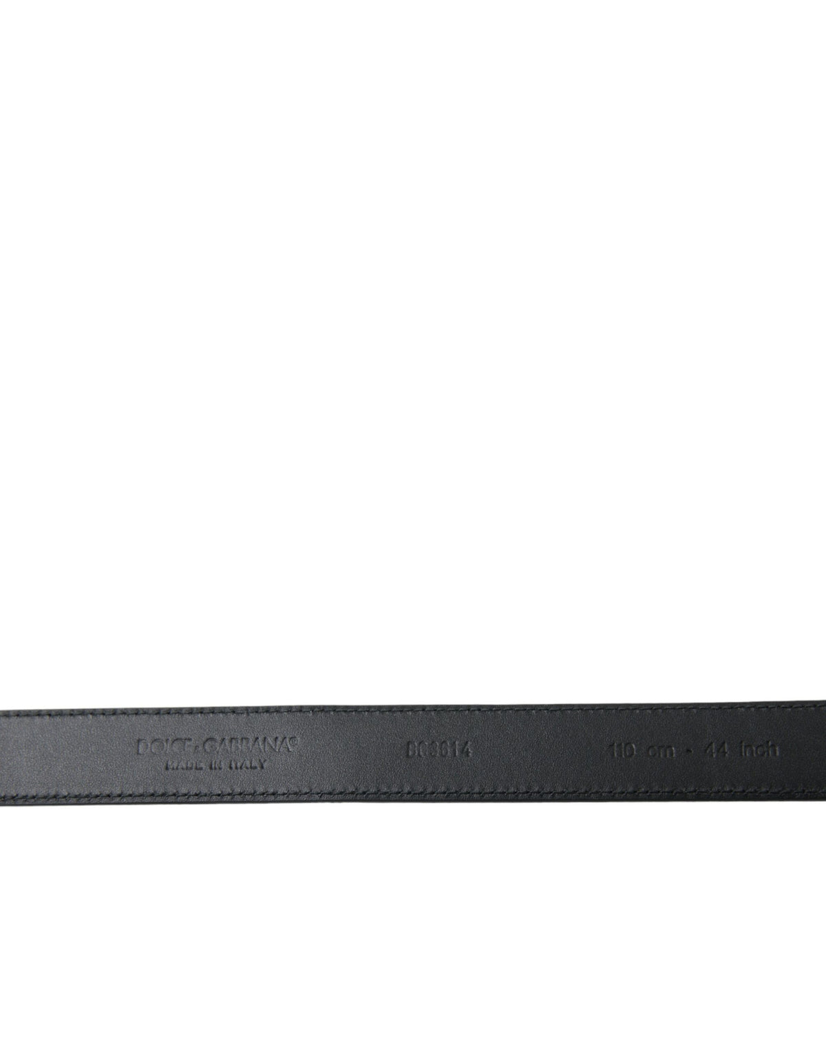 Ceinture Dolce &amp; Gabbana en cuir de chèvre noir avec boucle en métal vieilli
