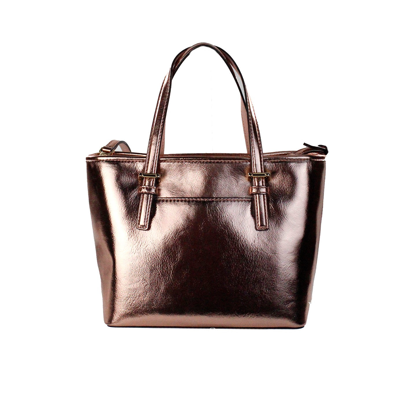 Michael Kors Jet Set Primrose Metallic XS Carryall Top Zip Tote Bag Handtas