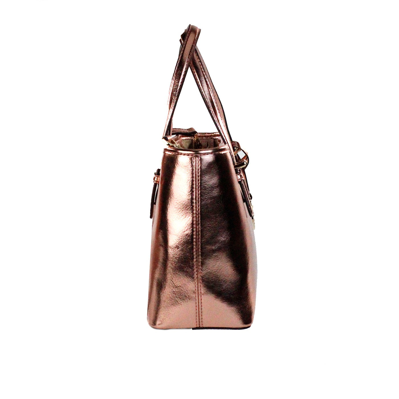 Michael Kors Jet Set Primrose Metallic XS Carryall Top Zip Tote Bag Handtas