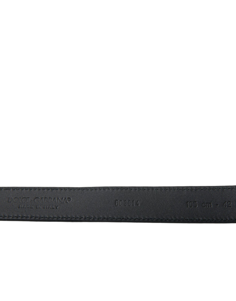 Dolce & Gabbana Blue Suede Leather Gold Metal Buckle Belt