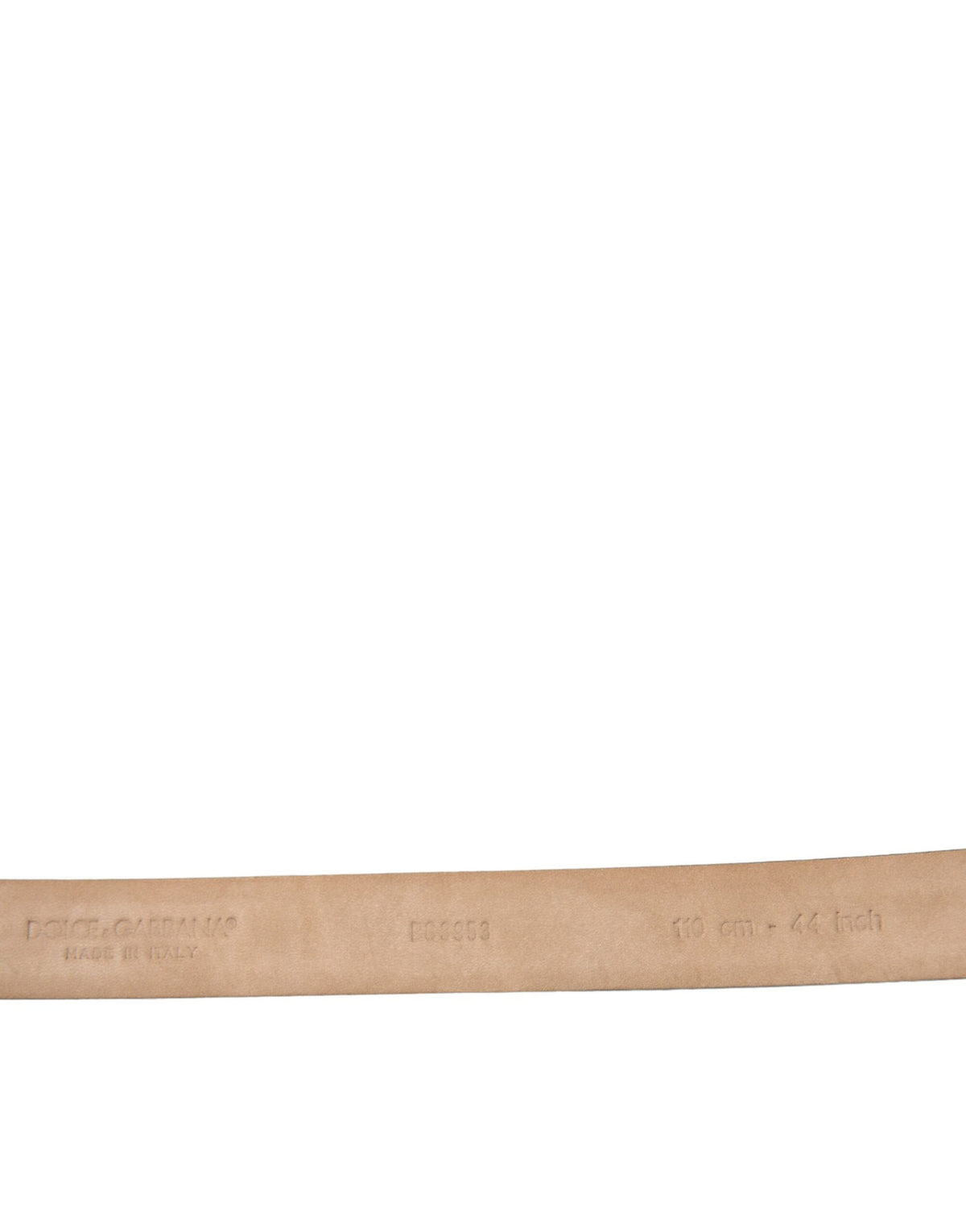 Ceinture Dolce &amp; Gabbana en cuir marron foncé avec boucle en métal argenté