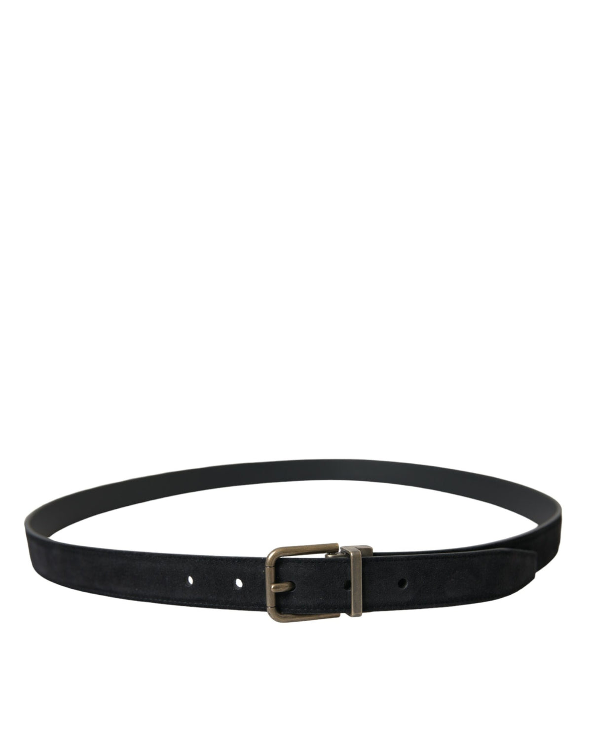 Ceinture Dolce &amp; Gabbana en daim noir avec boucle en métal doré