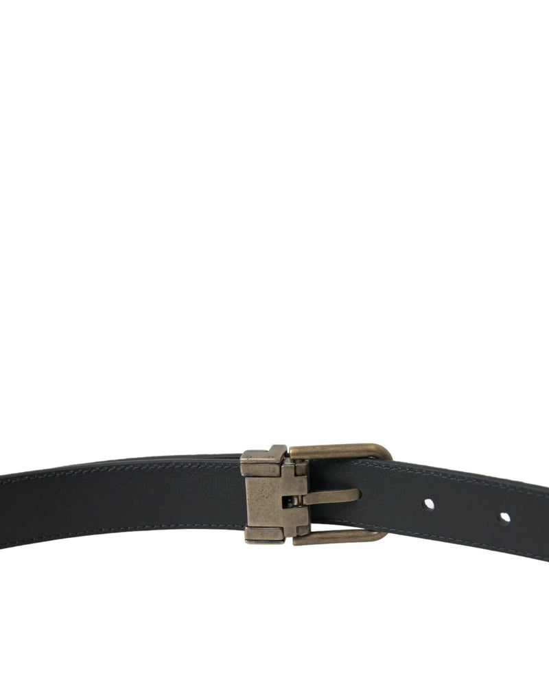Dolce &amp; Gabbana zwarte suède riem met gouden metalen gesp