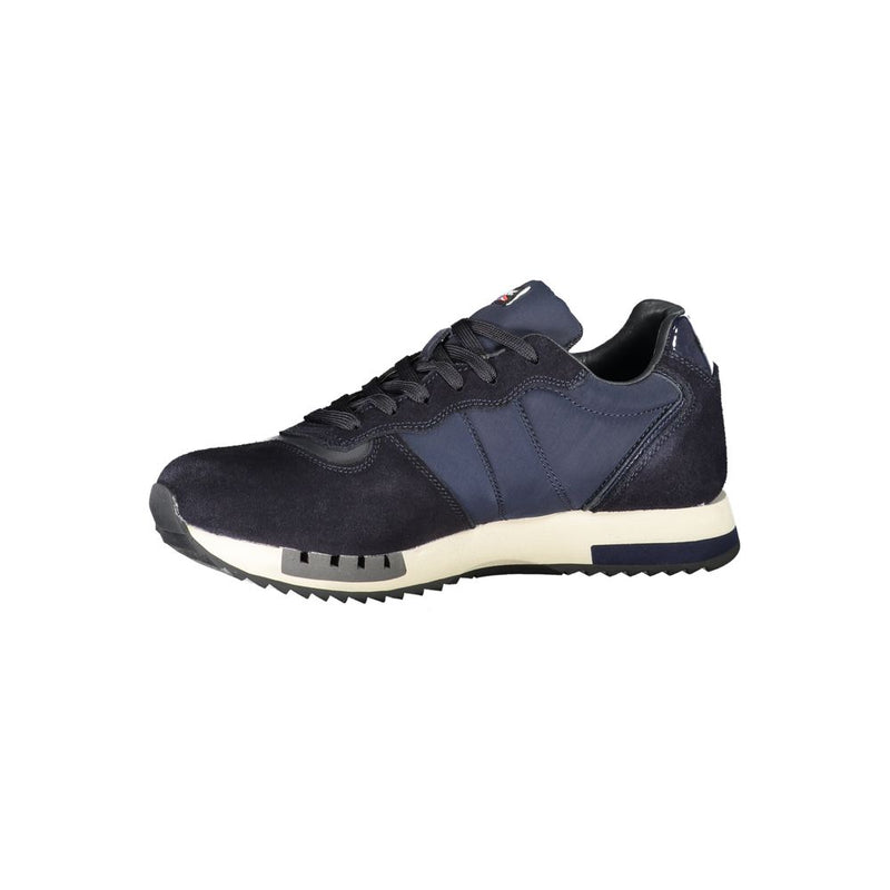 Blauer, baskets de sport bleu à lacets contrastants