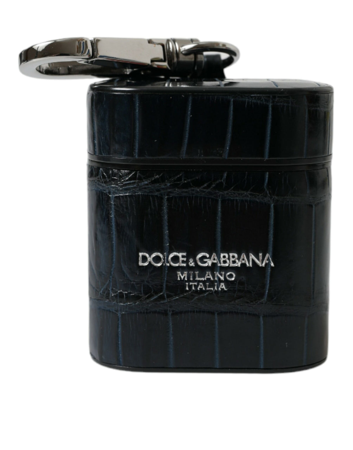 Dolce & Gabbana Black Crocodile Leather Airpods Case