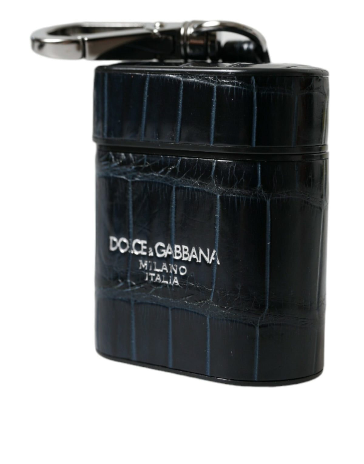 Dolce & Gabbana Black Crocodile Leather Airpods Case