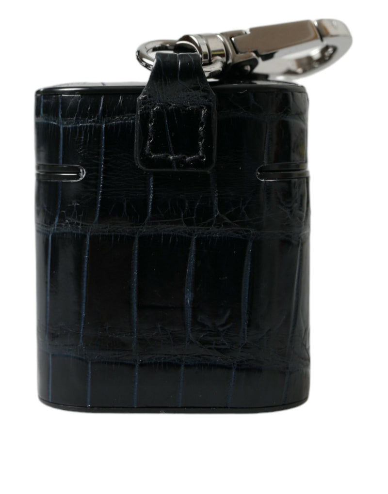 Dolce & Gabbana Black Crocodile Leather Airpods Case
