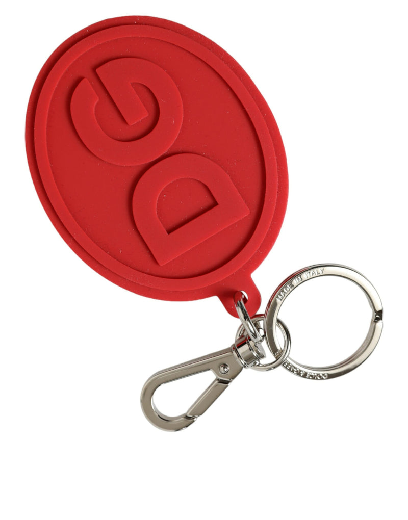 Dolce & Gabbana Red Rubber DG Logo Keyring Keychain