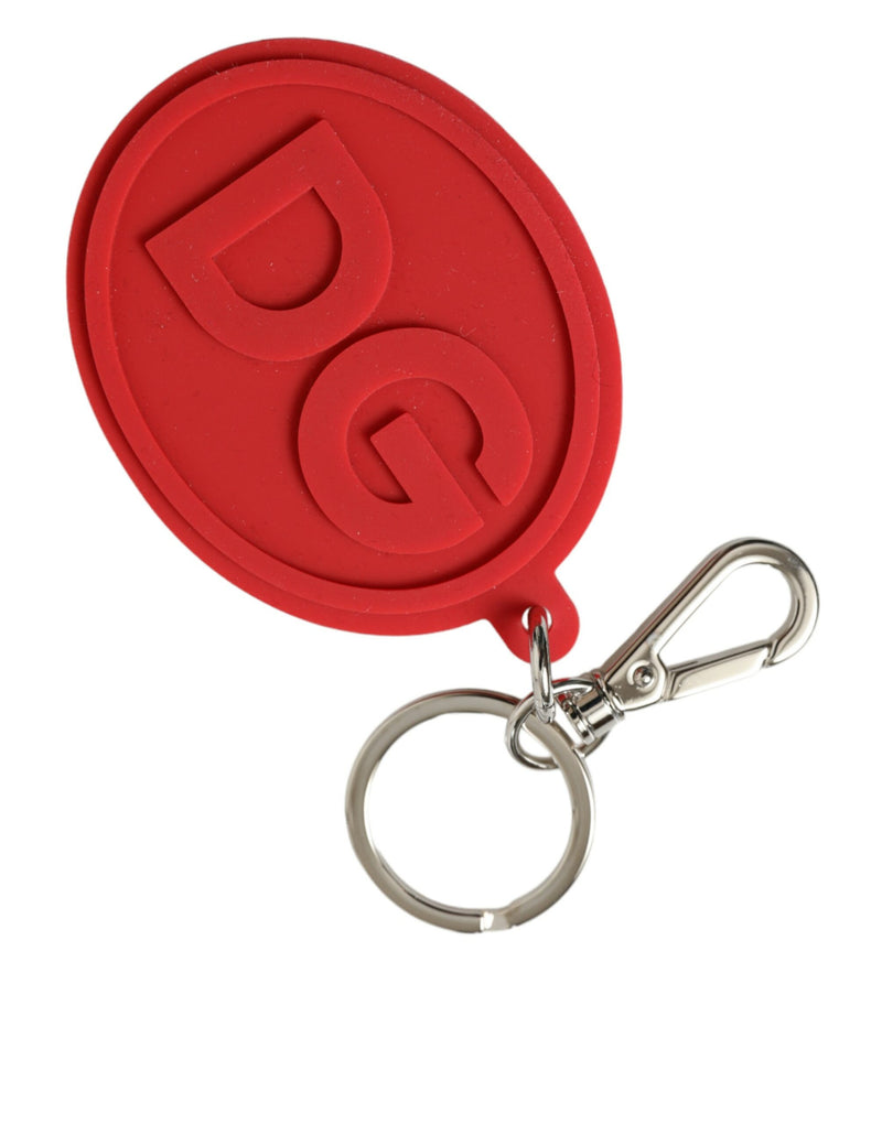 Dolce & Gabbana Red Rubber DG Logo Keyring Keychain