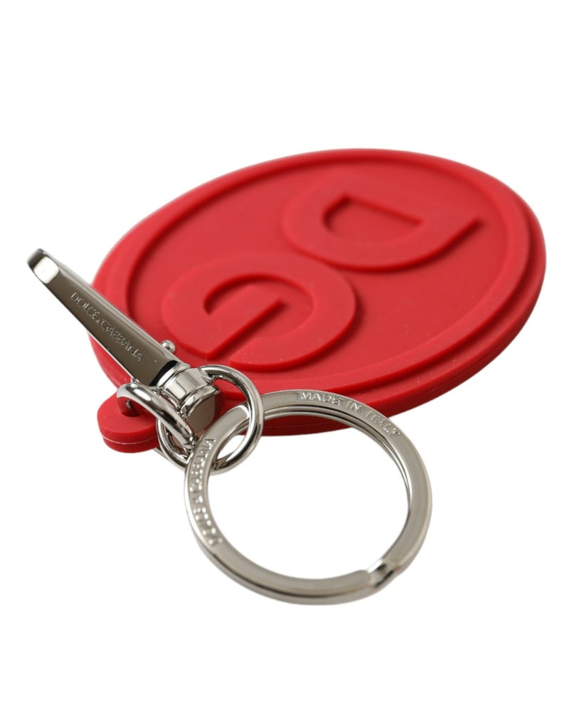 Dolce & Gabbana Red Rubber DG Logo Keyring Keychain
